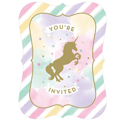 Magical Unicorn Birthday Party Invitations - party invitations, cards and stationery from Party & Pout Australia