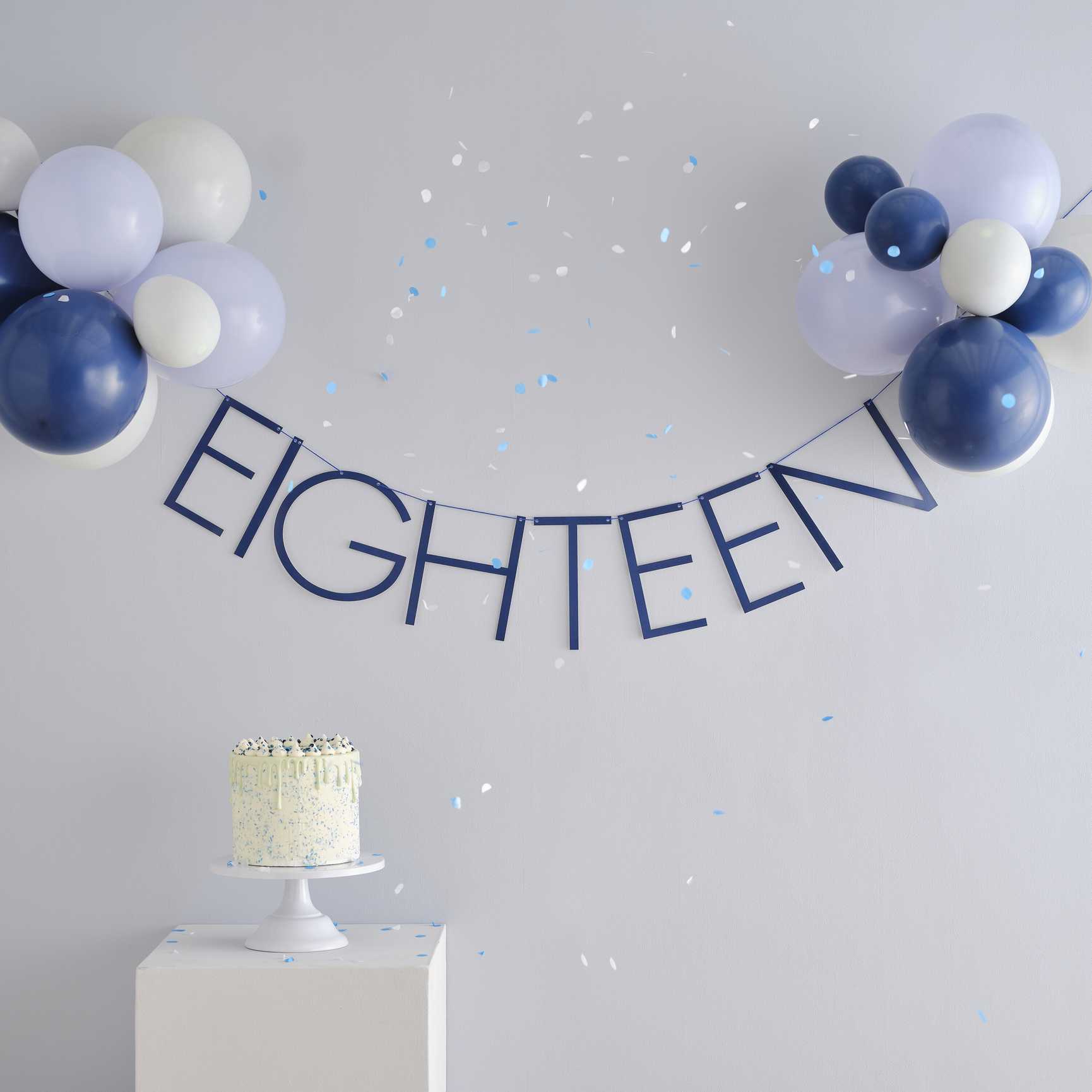 navy 18th birthday balloon bunting party decoration Australia