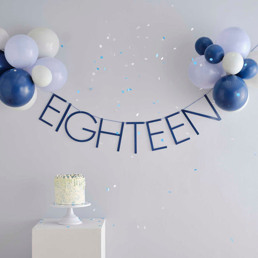 navy 18th birthday balloon bunting party decoration Australia