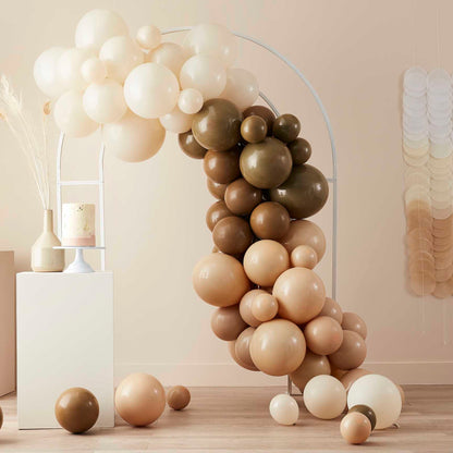 Nude and brown balloon arch kit neutral party decorations Party and Pout Australia