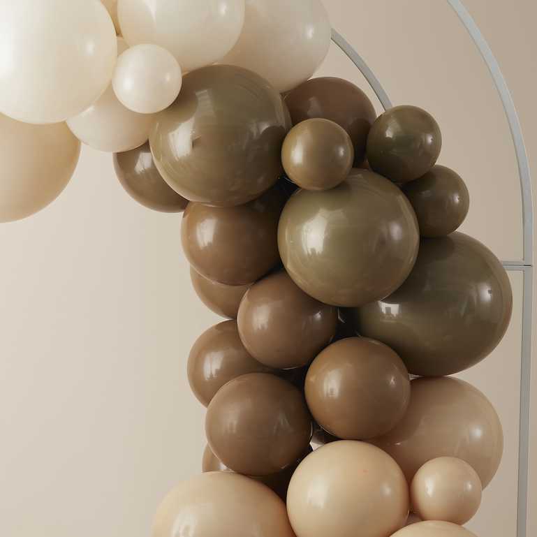 Nude and brown balloon arch kit neutral party decorations Party and Pout Australia