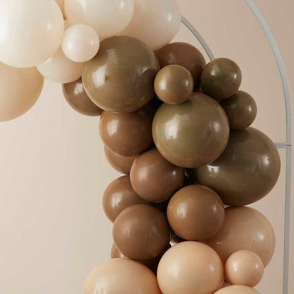 Nude and brown balloon arch kit neutral party decorations Party and Pout Australia