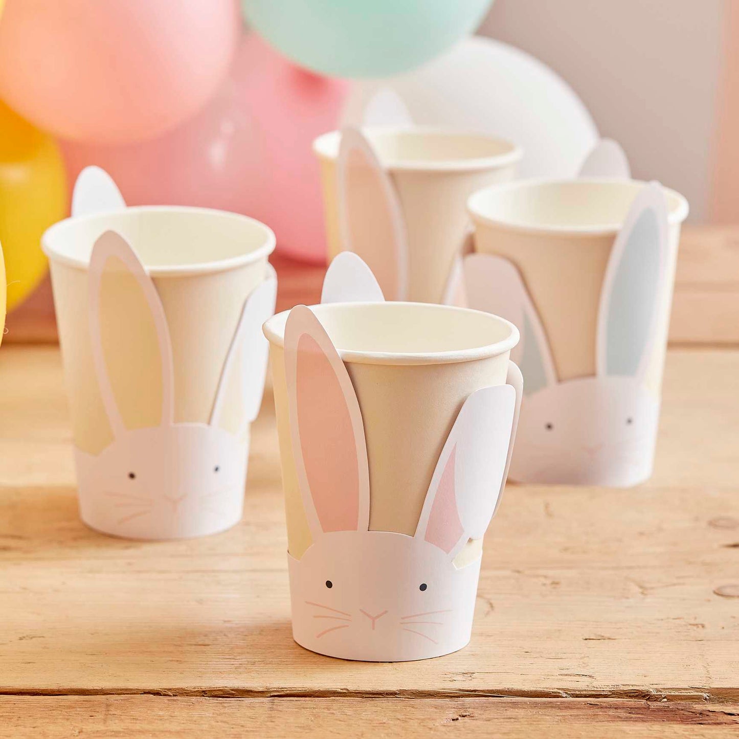 Pastel Easter Bunny Paper Party Cups - cake toppers and dessert table decorations from Party & Pout Australia