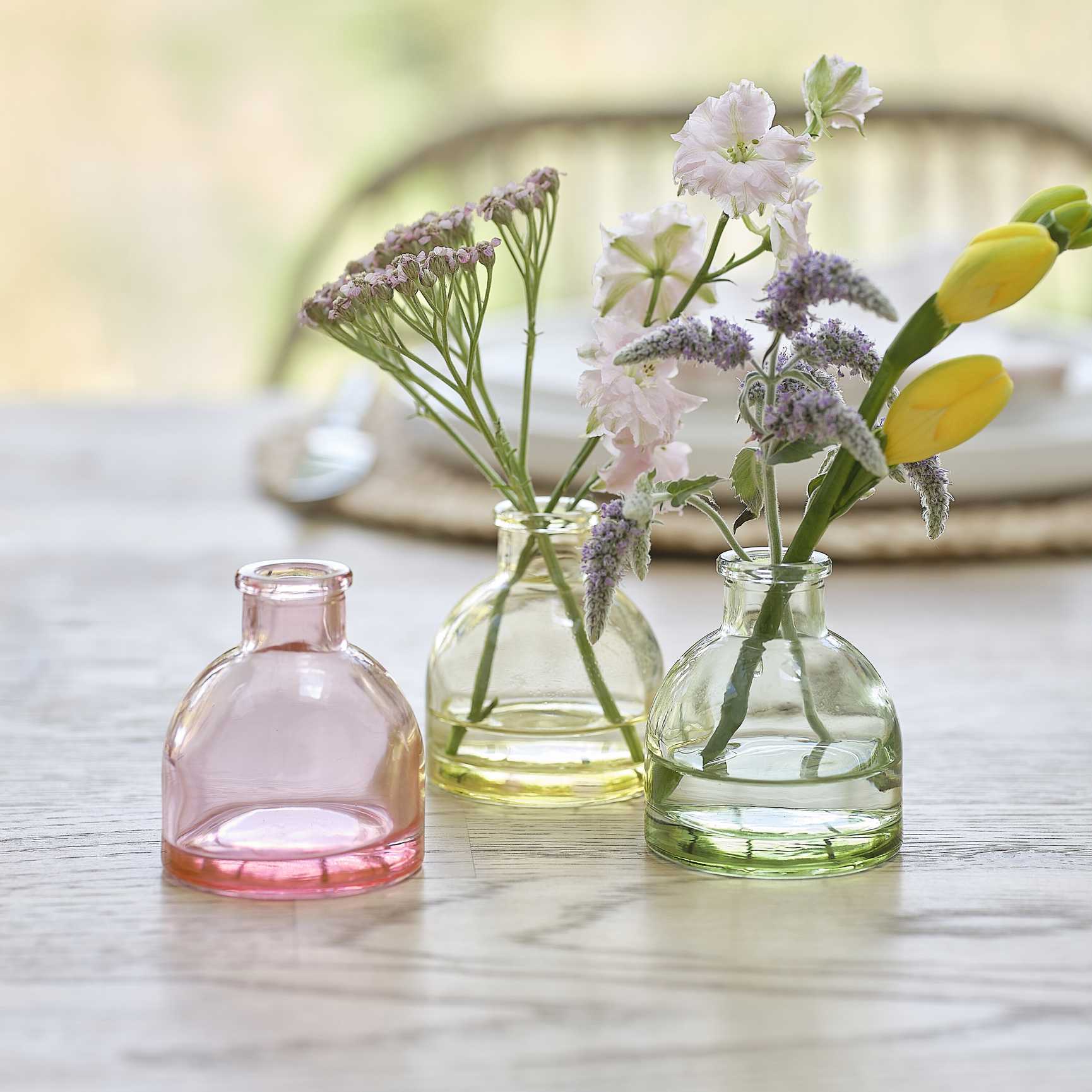 Pastel Flower Floral Bud Glass Vases - party supplies and decorations from Party & Pout Australia