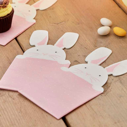 Easter bunny face napkins tableware for kids’ Easter lunch