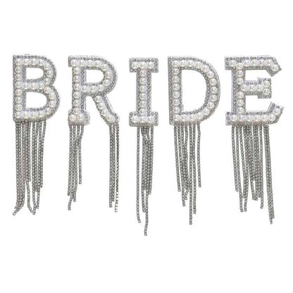 embellished tassel bride patches for hen party décor