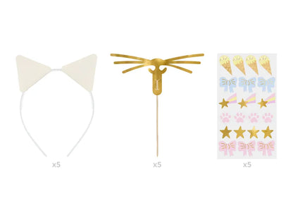 cat ears and whiskers costume set – children’s party accessories australia