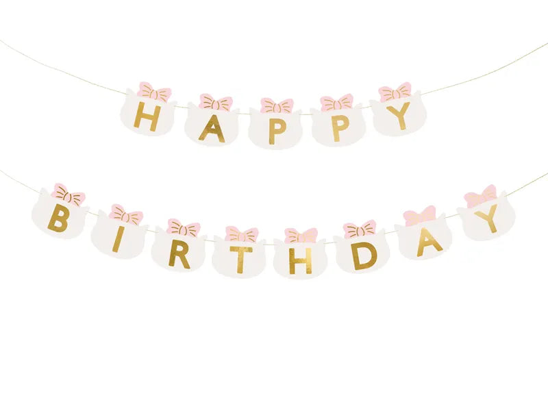 kitty theme birthday banner – children’s party decorations