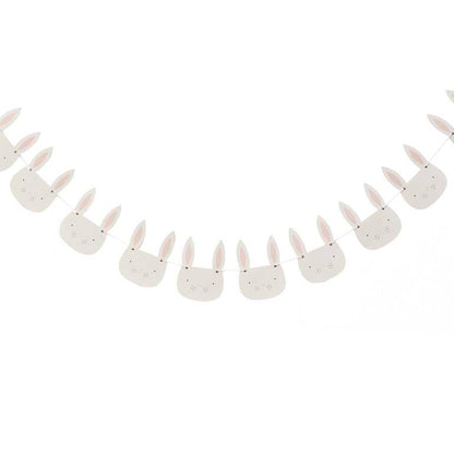 cute bunny face pennant bunting for spring or Easter home décor