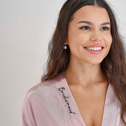 elegant bridesmaid robe embroidered Bridesmaid for hen party