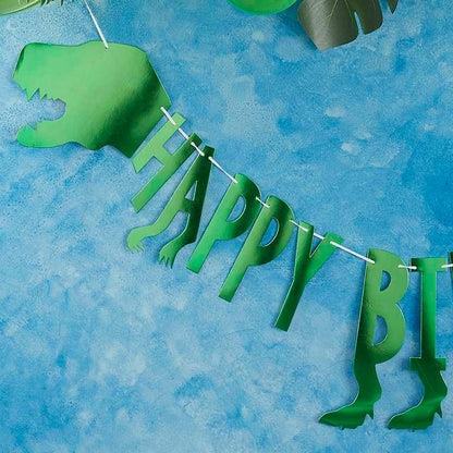 dinosaur birthday garland banner children’s party supplies