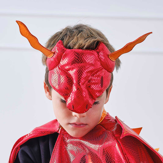 Red Dragon Kids Costume Mask - party costumes and dress ups from Party & Pout Australia