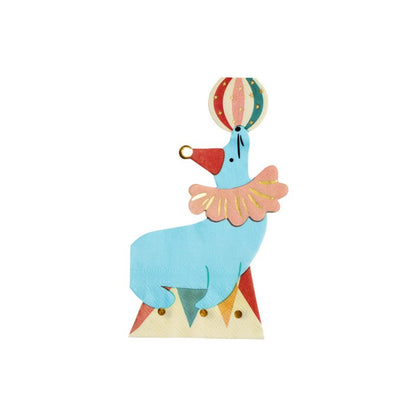 seal balancing ball napkins – circus themed birthday party supplies
