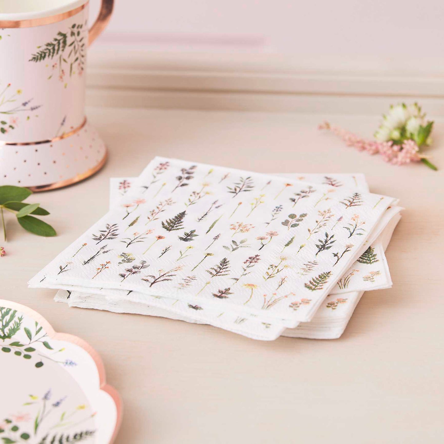 Let's Par Tea Floral Paper Party Napkin Serviettes - party napkins and serviettes from Party & Pout Australia