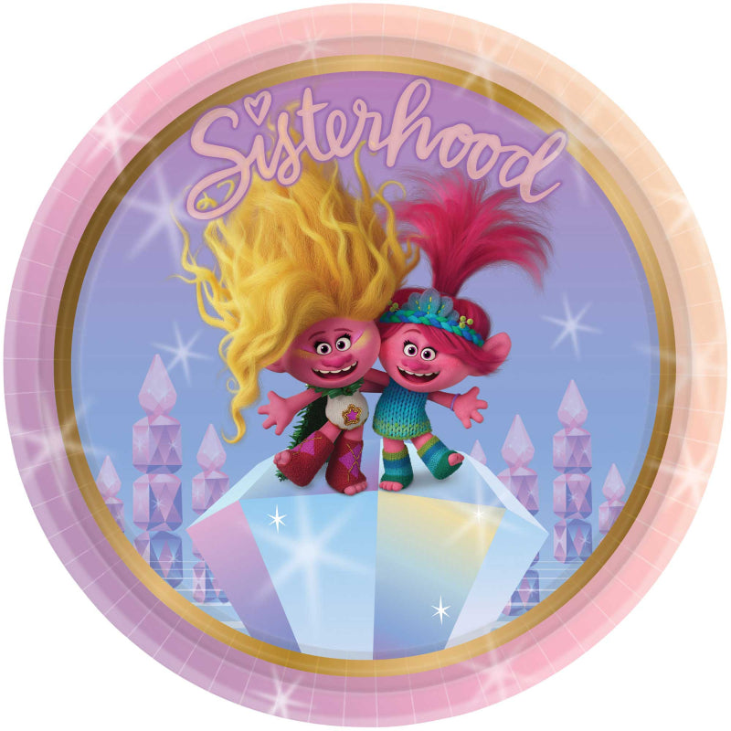 Trolls 3 Band Together Sisterhood Paper Party Plates - party plates and tableware from Party & Pout Australia