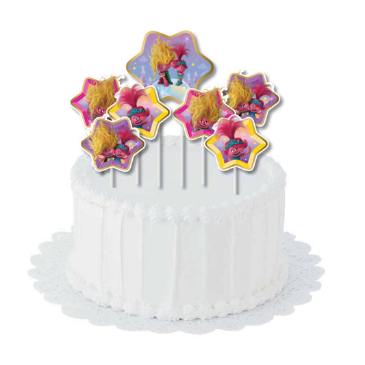 Trolls 3 Band Together Cake Cupcake Toppers - cake toppers and dessert table decorations from Party & Pout Australia