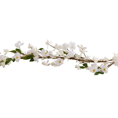 white blossom flower garland decorative spring-style décor