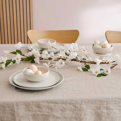 white blossom artificial flower garland for party or home décor