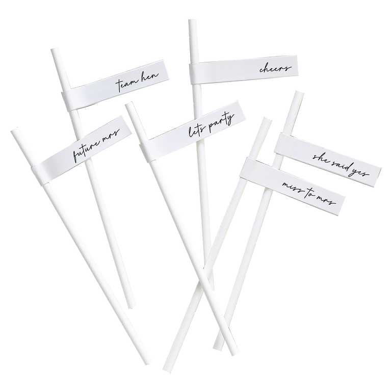 bridal shower drink straws Team Bride hen night supplies