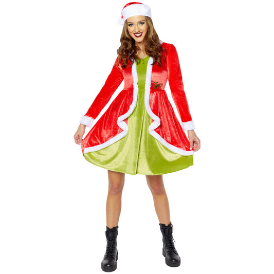 Dr Suess The Grinch Womens Adult Christmas Costume - Christmas party decorations and tableware from Party & Pout Australia