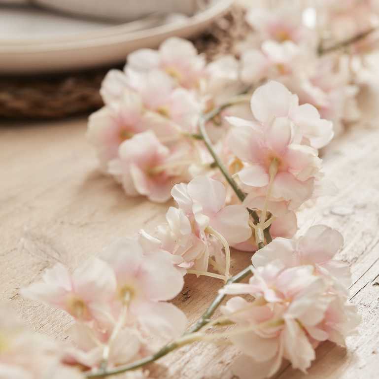 faux cherry blossom flower garland for weddings and events