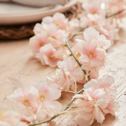 faux cherry blossom flower garland for weddings and events