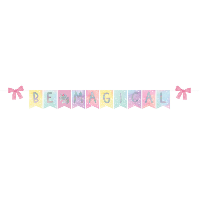 Be Magical Unicorn Birthday Banner - banners, bunting and hanging decorations from Party & Pout Australia