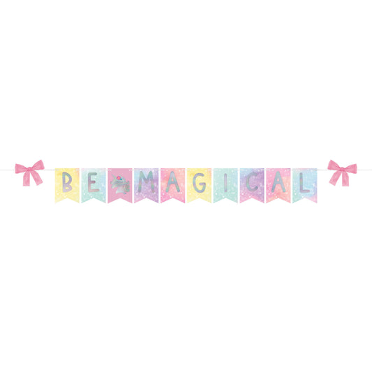 Be Magical Unicorn Birthday Banner - banners, bunting and hanging decorations from Party & Pout Australia