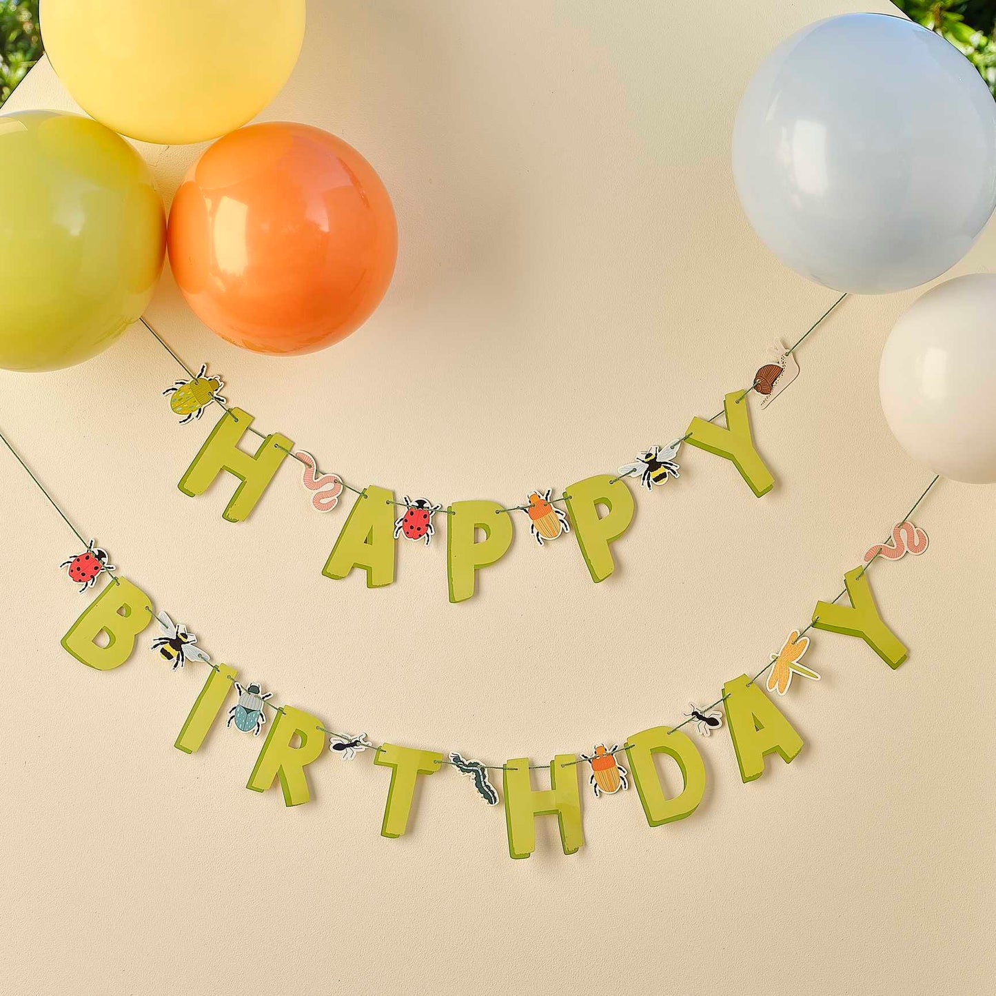 Bug & Insect Happy Birthday Banner Decoration - banners, bunting and hanging decorations from Party & Pout Australia