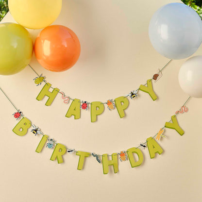 Bug & Insect Happy Birthday Banner Decoration - banners, bunting and hanging decorations from Party & Pout Australia