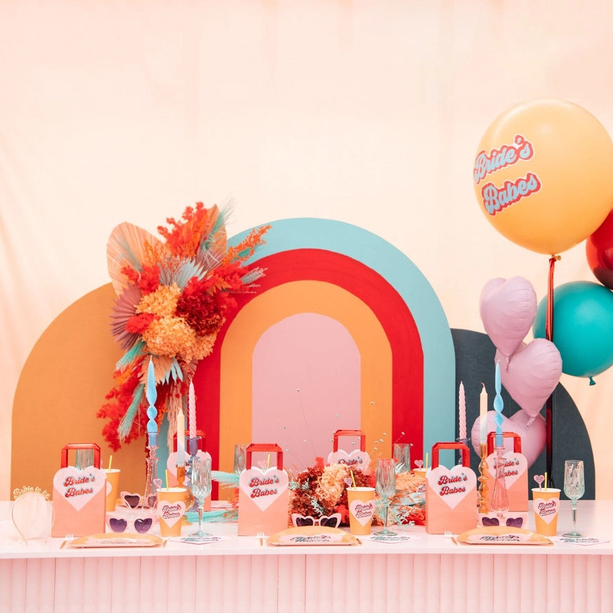 pink heart cocktail stirrer set for hens night bachelorette supplies
