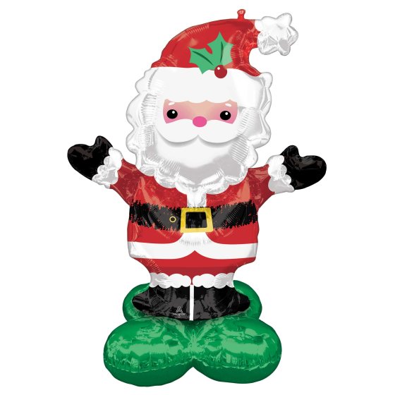 Standing Christmas Santa Balloon Decoration - Christmas party decorations and tableware from Party & Pout Australia