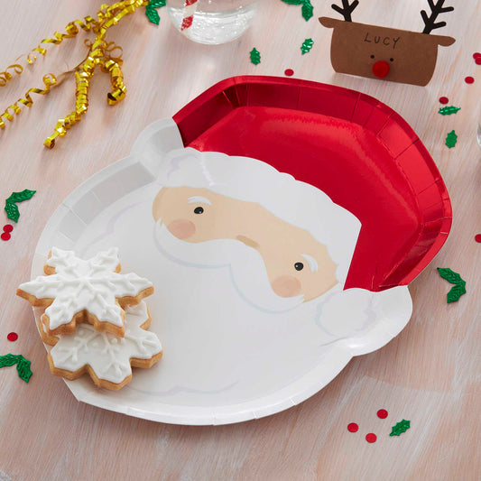 Christmas Santa Paper Party Plates - Christmas party decorations and tableware from Party & Pout Australia