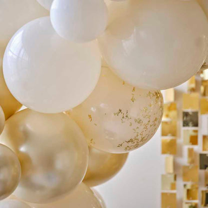 elegant balloon garland arch black nude champagne gold for weddings birthdays celebrations
