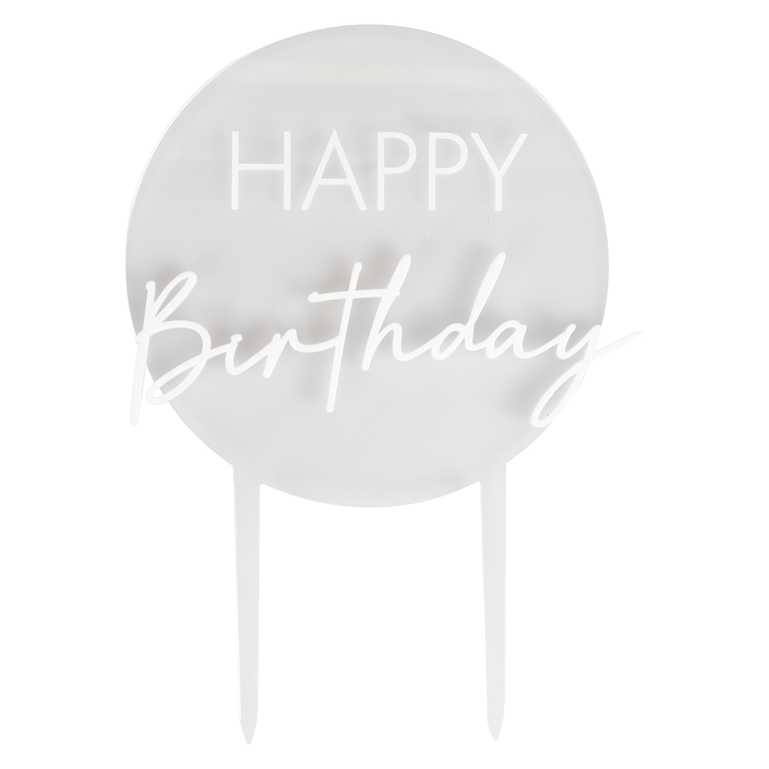 Birthday cake decoration clear acrylic cake topper