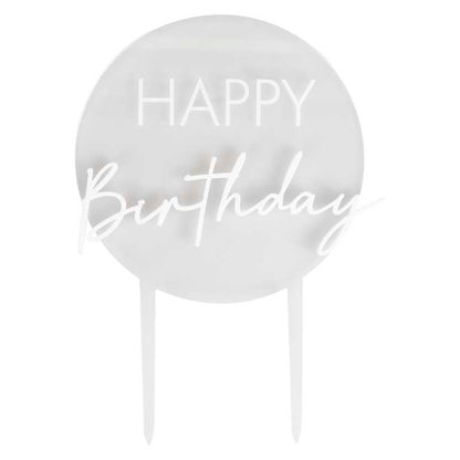 Birthday cake decoration clear acrylic cake topper