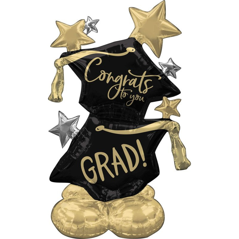 Self Standing Congrats To You Grad Graduation Balloon - party balloons and balloon decorations from Party & Pout Australia