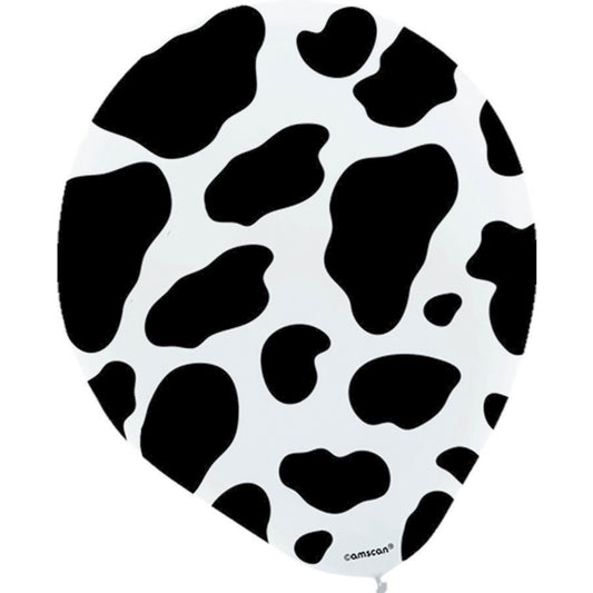 Cow Print Latex Party Balloons - party balloons and balloon decorations from Party & Pout Australia