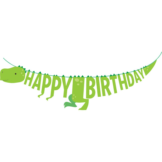 Dinosaur Happy Birthday Party Banner - banners, bunting and hanging decorations from Party & Pout Australia