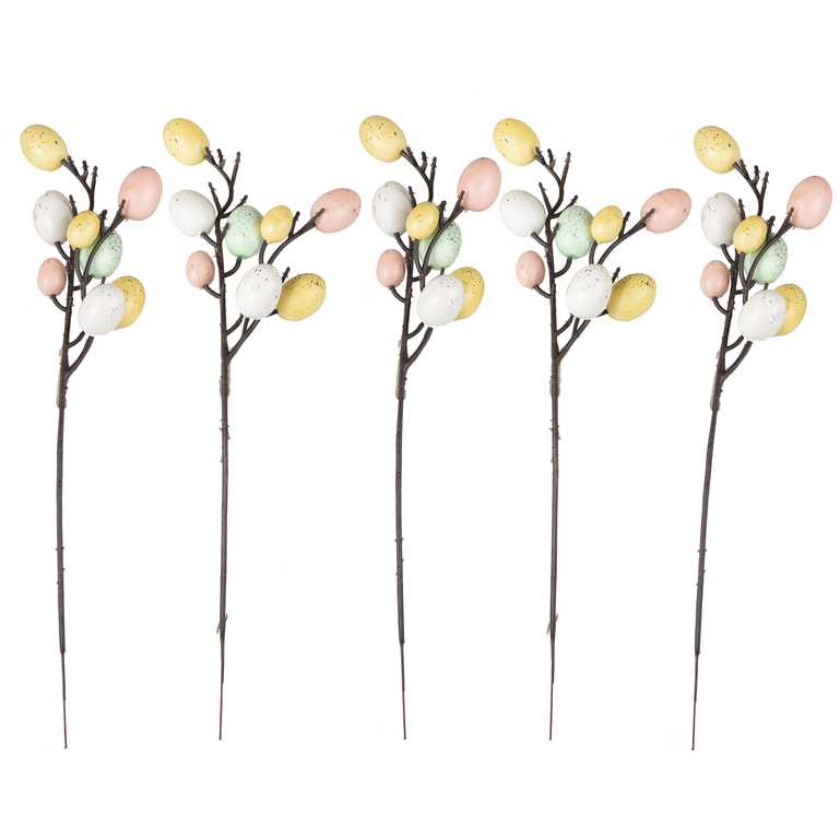 decorative Easter floral stems with eggs for holiday centrepiece