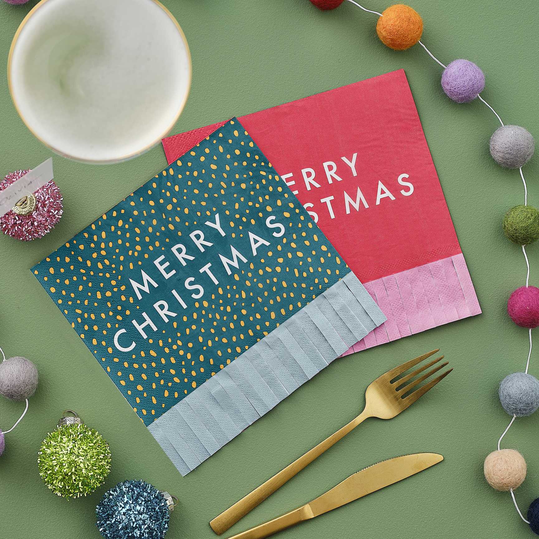 Eco-Friendly Merry Christmas Paper Party Napkin Serviettes - party napkins and serviettes from Party & Pout Australia