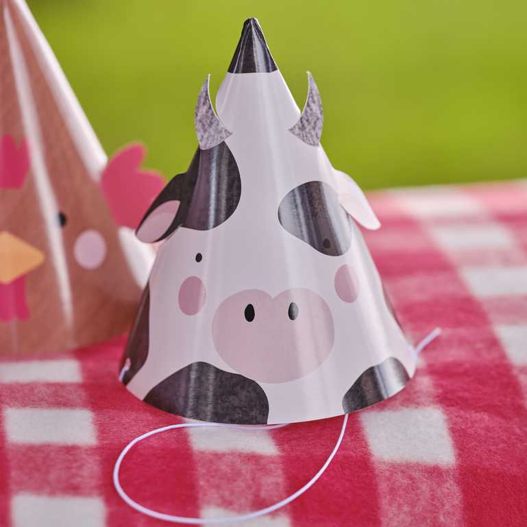 Pig cow sheep chicken paper party hats children’s party supplies