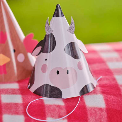 Pig cow sheep chicken paper party hats children’s party supplies
