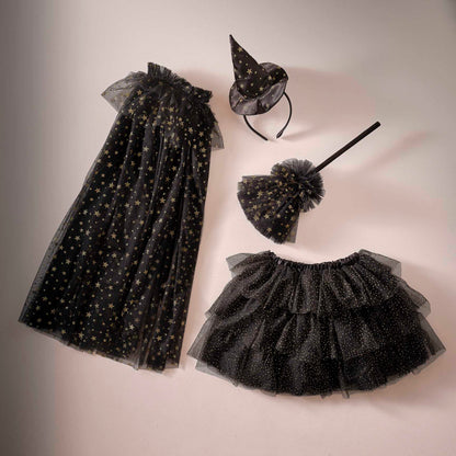 black and gold star witch hat headband – halloween fancy dress australia