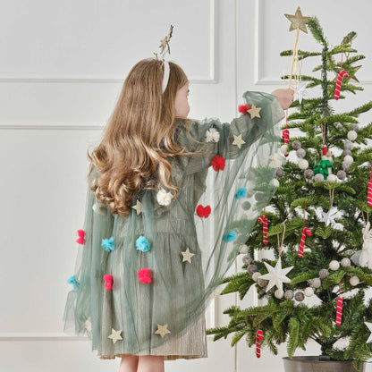 christmas tree dress-up cape for kids – festive party outfit aus