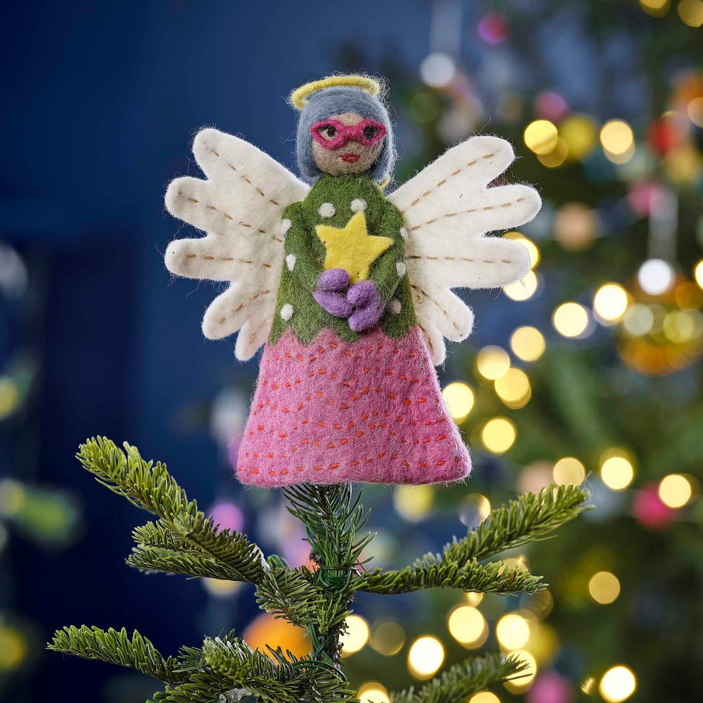 Felt Angel Christmas Tree Topper - Christmas party decorations and tableware from Party & Pout Australia