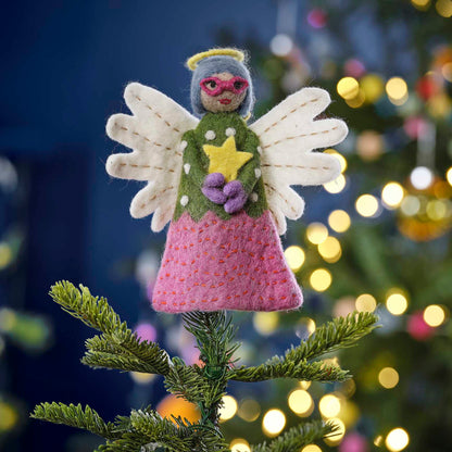 Felt Angel Christmas Tree Topper - Christmas party decorations and tableware from Party & Pout Australia