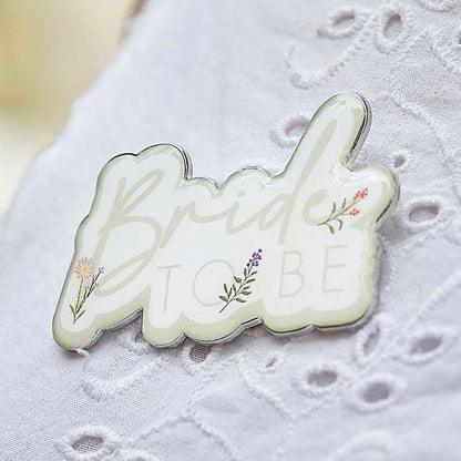 Floral Bride To Be Badge - party supplies and decorations from Party & Pout Australia