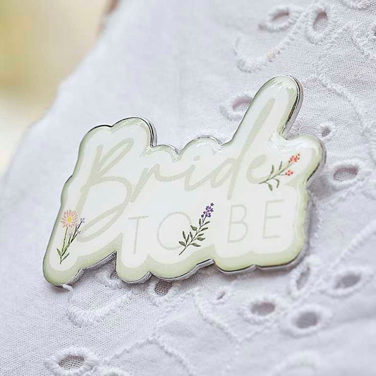 Floral Bride To Be Badge - party supplies and decorations from Party & Pout Australia