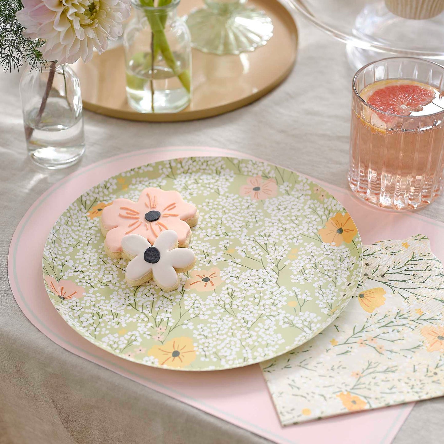 Pastel Floral Flower Paper Party Plates - party plates and tableware from Party & Pout Australia